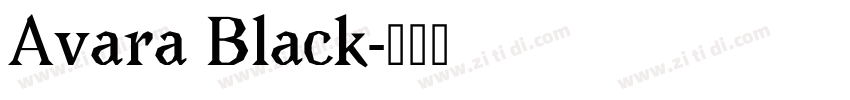Avara Black字体转换